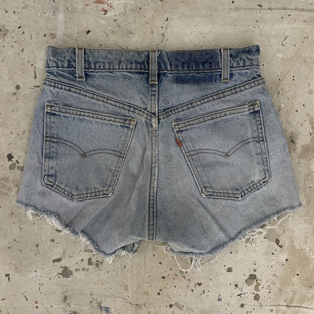 Vintage 80’s Levis Orange Tab Cut Off Shorts Tag Size 30 Fits 26/27